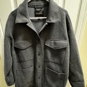 Banana Republic Ladies' Structured 4 Pocket Button Shacket Jacket Size Large